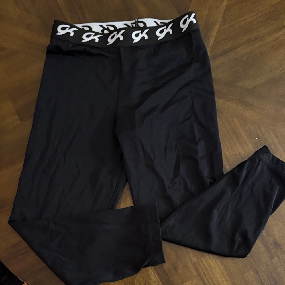 GK Black Women's Leggings with Logo Waistband gymnastics 🤸🏽